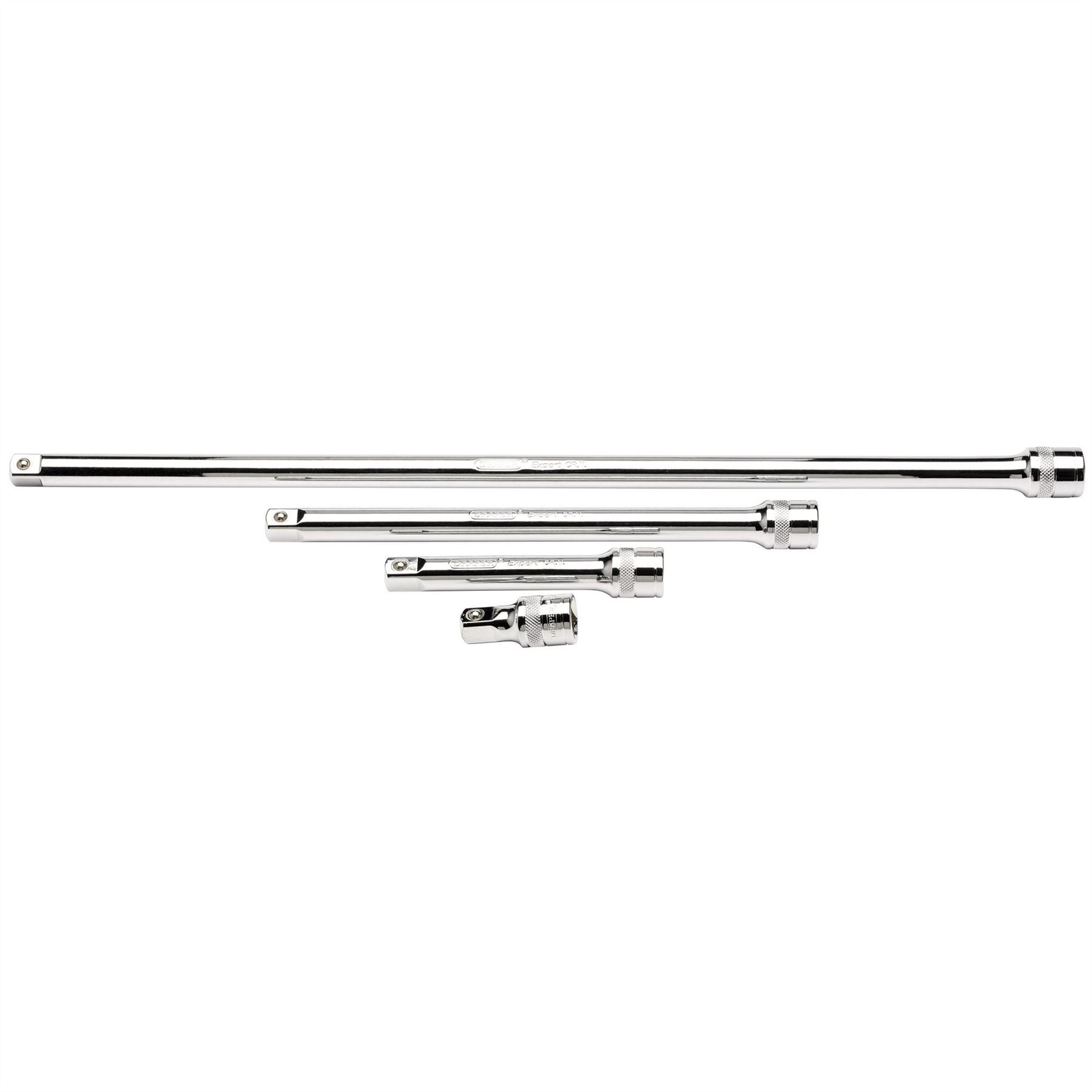 Draper 16769 Extension Bar Set 1/2" Sq. Dr. Polished Chrome 4 Piece Draper