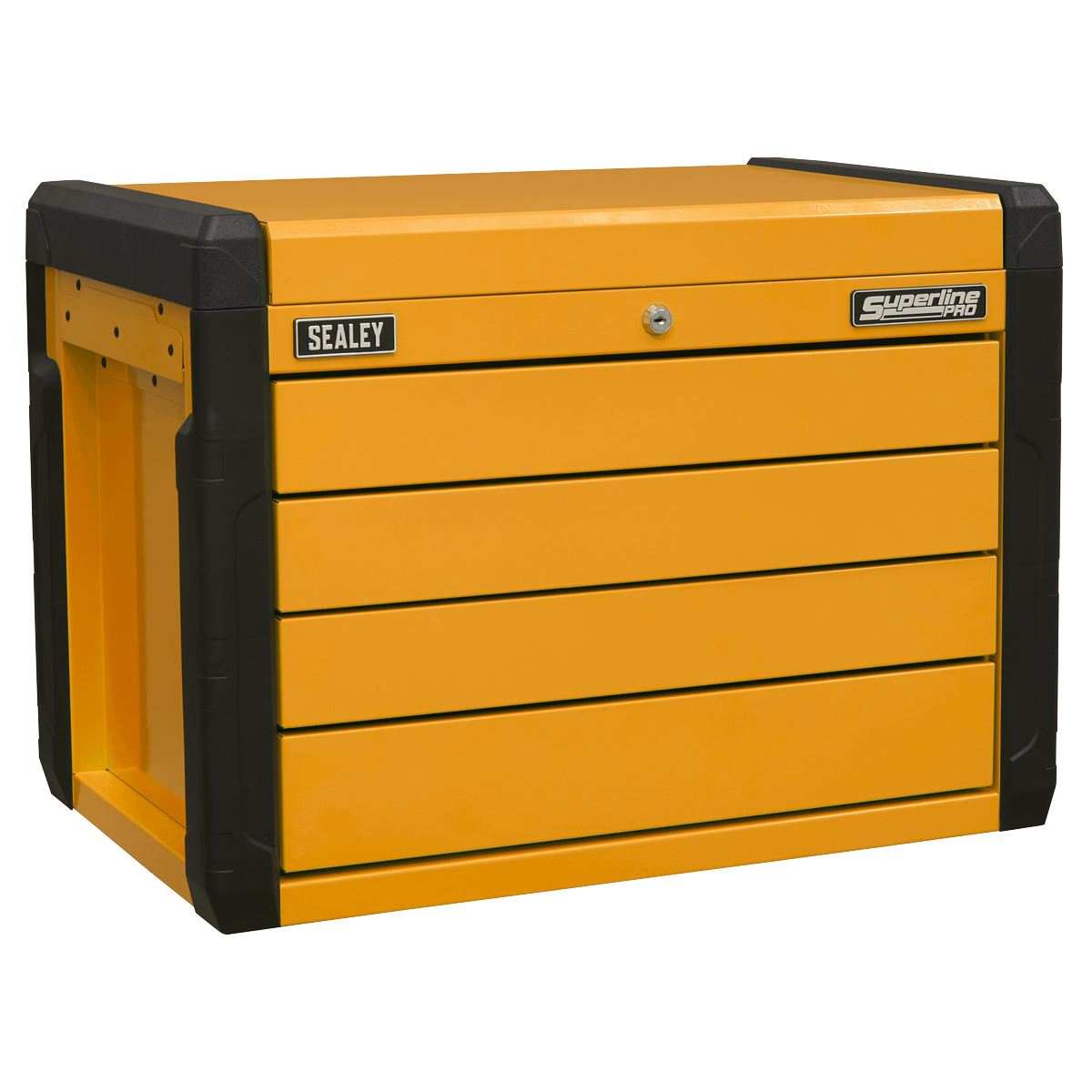Sealey APPD4O 4-Drawer Push-to-Open Topchest with Ball-Bearing Slides - Orange Sealey