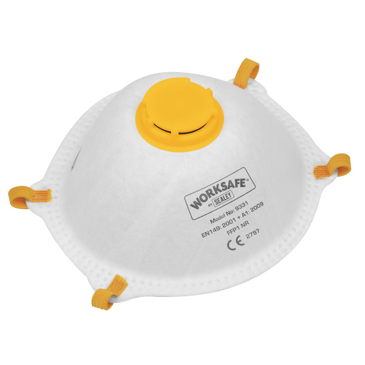 Sealey 9331/10 Cup Mask Valved FFP1 - Pack of 10 Sealey