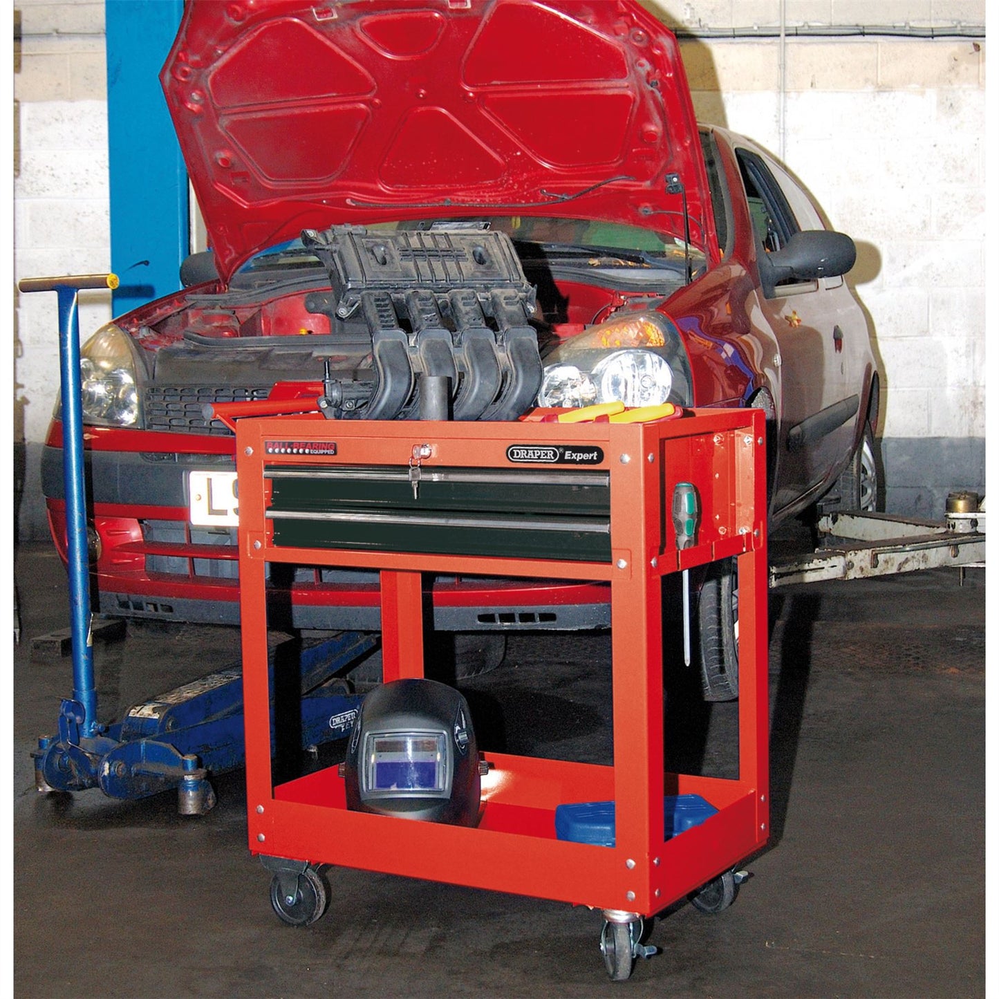 Draper 07635 Expert 2 Tier Tool Trolley with Two Drawers Draper