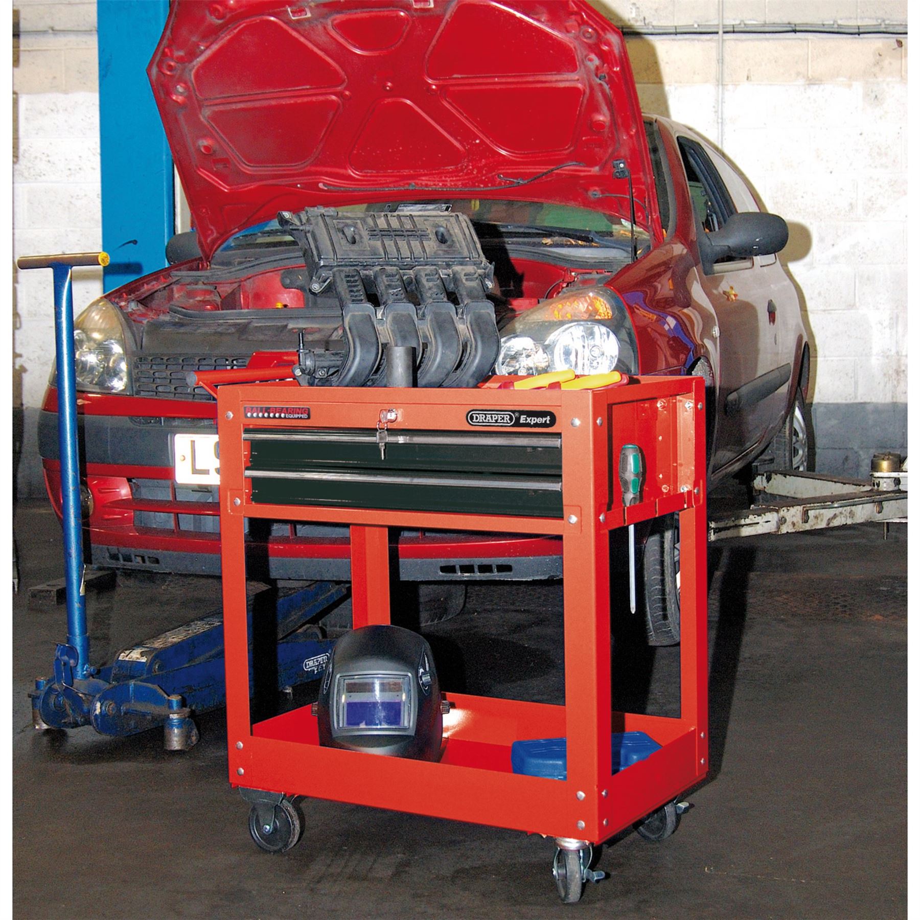 Draper 07635 Expert 2 Tier Tool Trolley with Two Drawers Draper