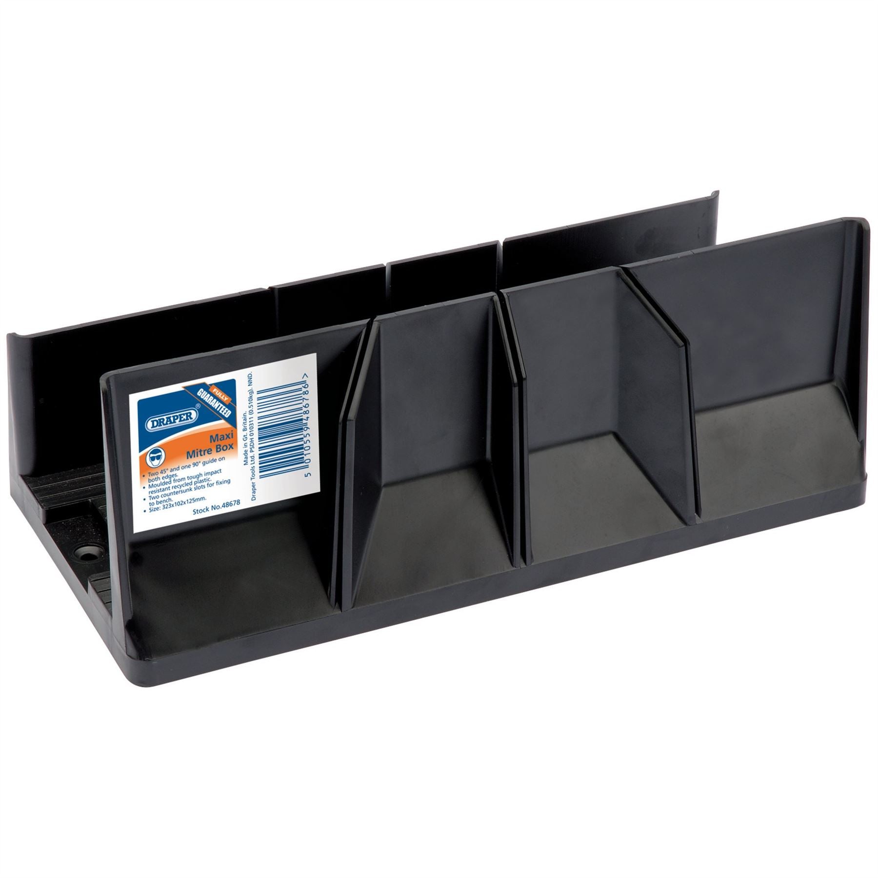 Draper 48678 Maxi Mitre Box 45° & 90° 320 x 100 x 120mm Draper