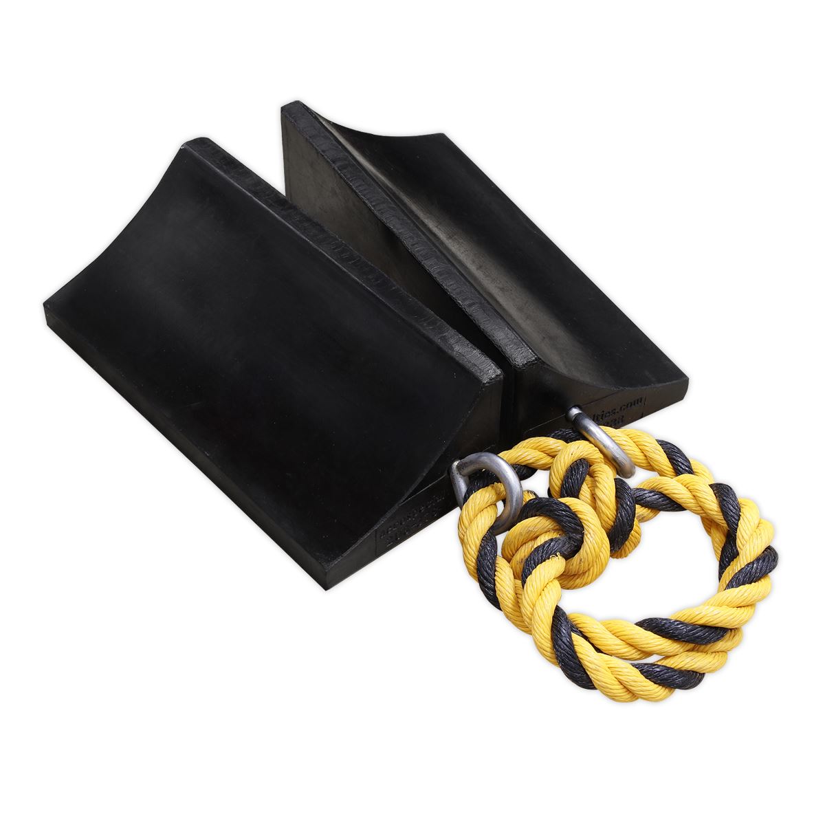 Sealey WC16 Rubber Wheel Chocks Heavy-Duty - Pair Sealey