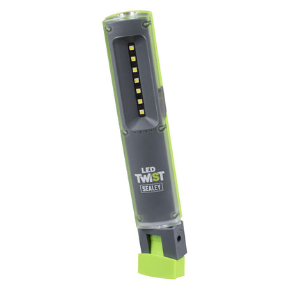 Sealey LED401G LED Twist Rechargeable Inspection Light 2W & 1W SMD LED Sealey