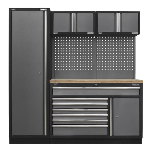 Sealey APMSSTACK10W Superline PRO® 1.96m Storage System - Pressed Wood Worktop Sealey