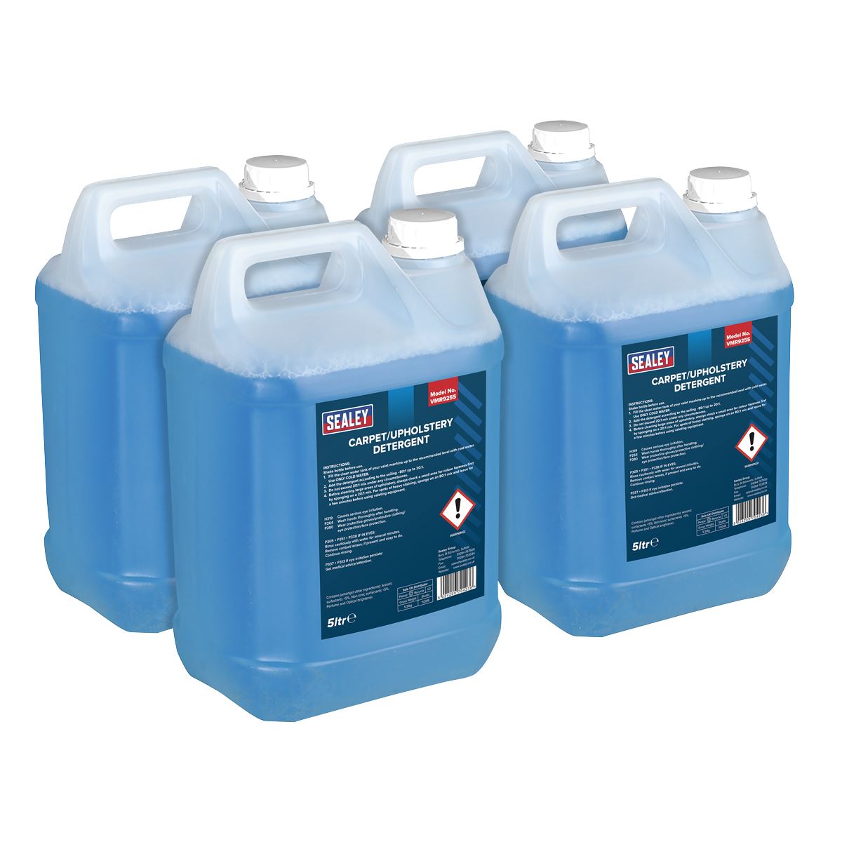 Sealey VMR925 Carpet/Upholstery Detergent 5L Pack of 4 Sealey