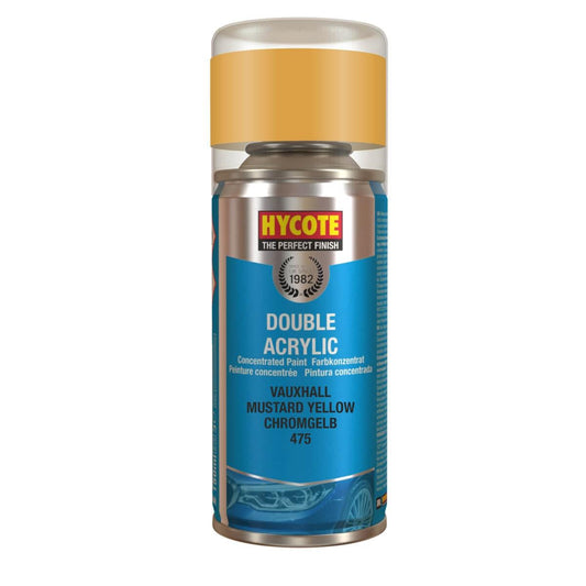 Hycote Vauxhall Mustard Yellow Double Acrylic Spray Paint 150Ml Xdvx703 Hycote