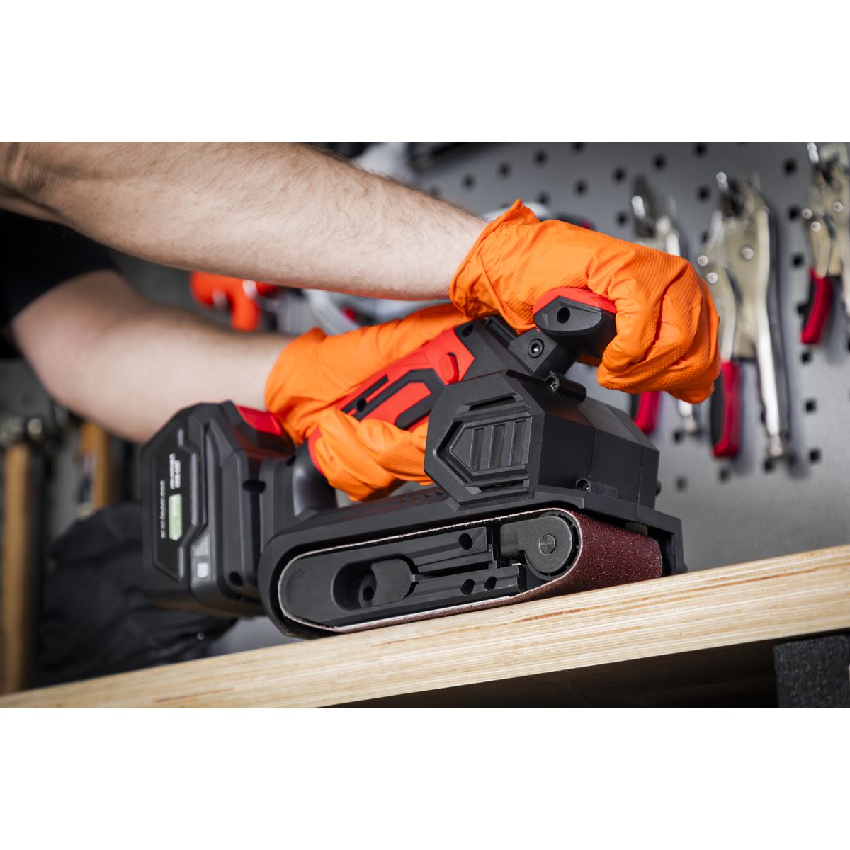 Sealey CP20VBS Cordless Belt Sander 20V SV20 Series 76mm - Body Only Sealey