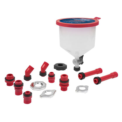 Sealey VS0045 Automotive Coolant Filling Set Non-Spill 15pc Sealey