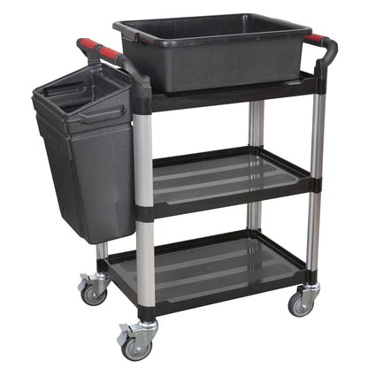 Sealey CX309 Workshop Trolley 3-Level Composite - 3 Wall Sealey