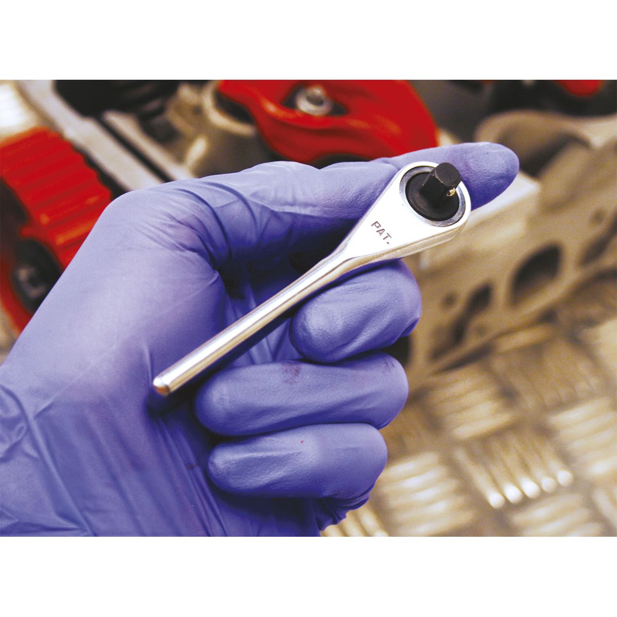 Sealey AK6960 Ratchet Wrench Micro 1/4"Sq Drive Stainless Steel Sealey