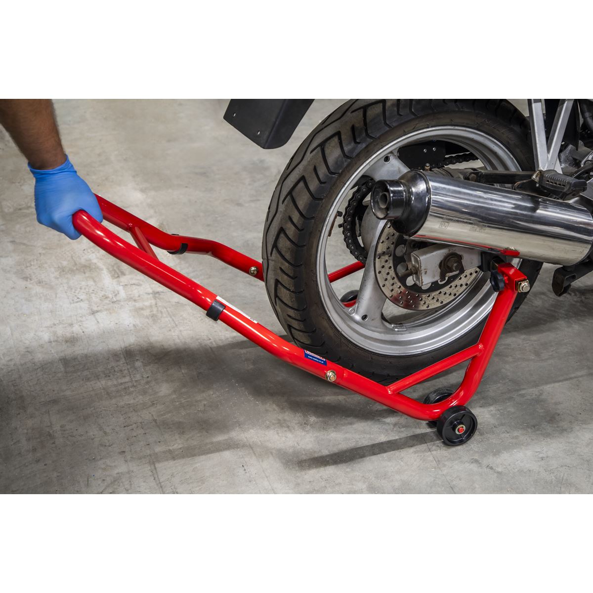Sealey RPS2KD Universal Rear Paddock Stand with Rubber Supports Sealey