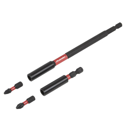 Sealey AK8276 Power Tool Bit Holder Set 4pc Impact Grade Sealey