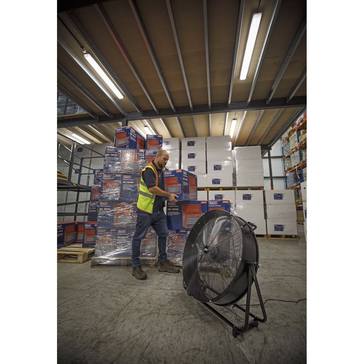 Sealey HVD30 Industrial High Velocity Drum Fan 30" 230V Sealey