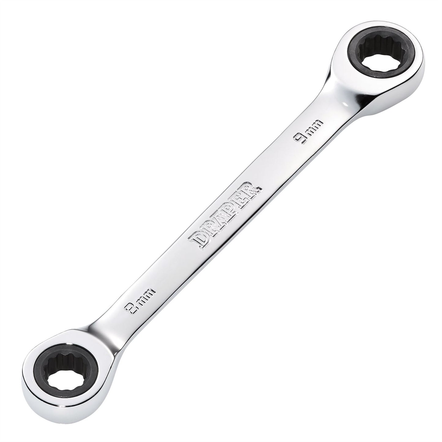 Draper 27735 HI-TORQ® Metric Double Ratchet Ring Spanner 8 x 9mm Draper