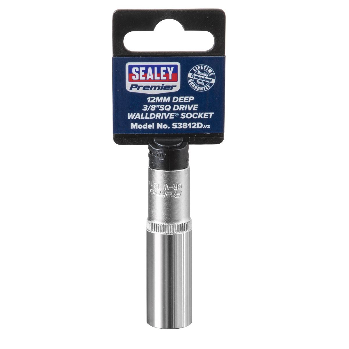 Sealey S3812D WallDrive® Socket 12mm Deep 3/8"Sq Drive Sealey