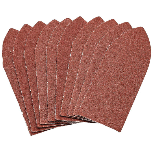 Draper 99262 Hook and Loop Aluminium Oxide Sanding Sheets 32 x 92mm 120 Grit Pack of 10 Draper