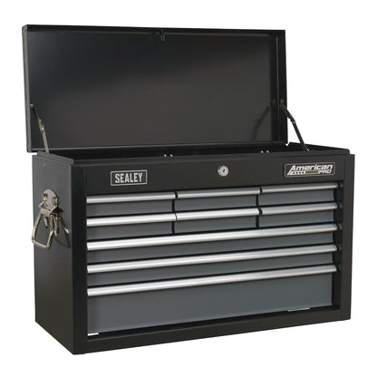 Sealey AP2509B Topchest 9 Drawer with Ball-Bearing Slides - Black/Grey Sealey
