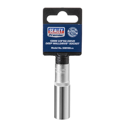 Sealey S3813D WallDrive® Socket 13mm Deep 3/8"Sq Drive Sealey