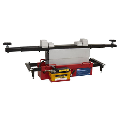 Sealey SJBEX200A Air Jacking Beam 2 Tonne with Arm Extenders & Flat Roller Supports Sealey