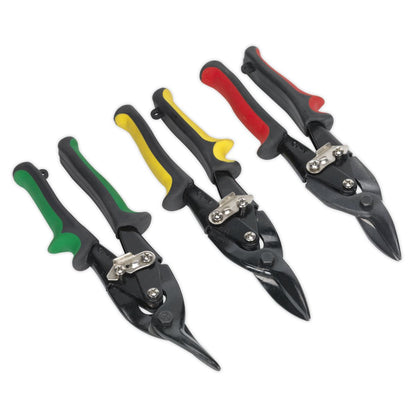 Sealey AK6907 Aviation Tin Snips Set 3pc Sealey