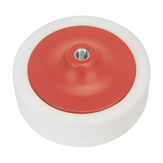 Sealey PTC/CH/M14-W Buffing & Polishing Foam Head Ø150 x 50mm M14 x 2mm White/Dense Sealey