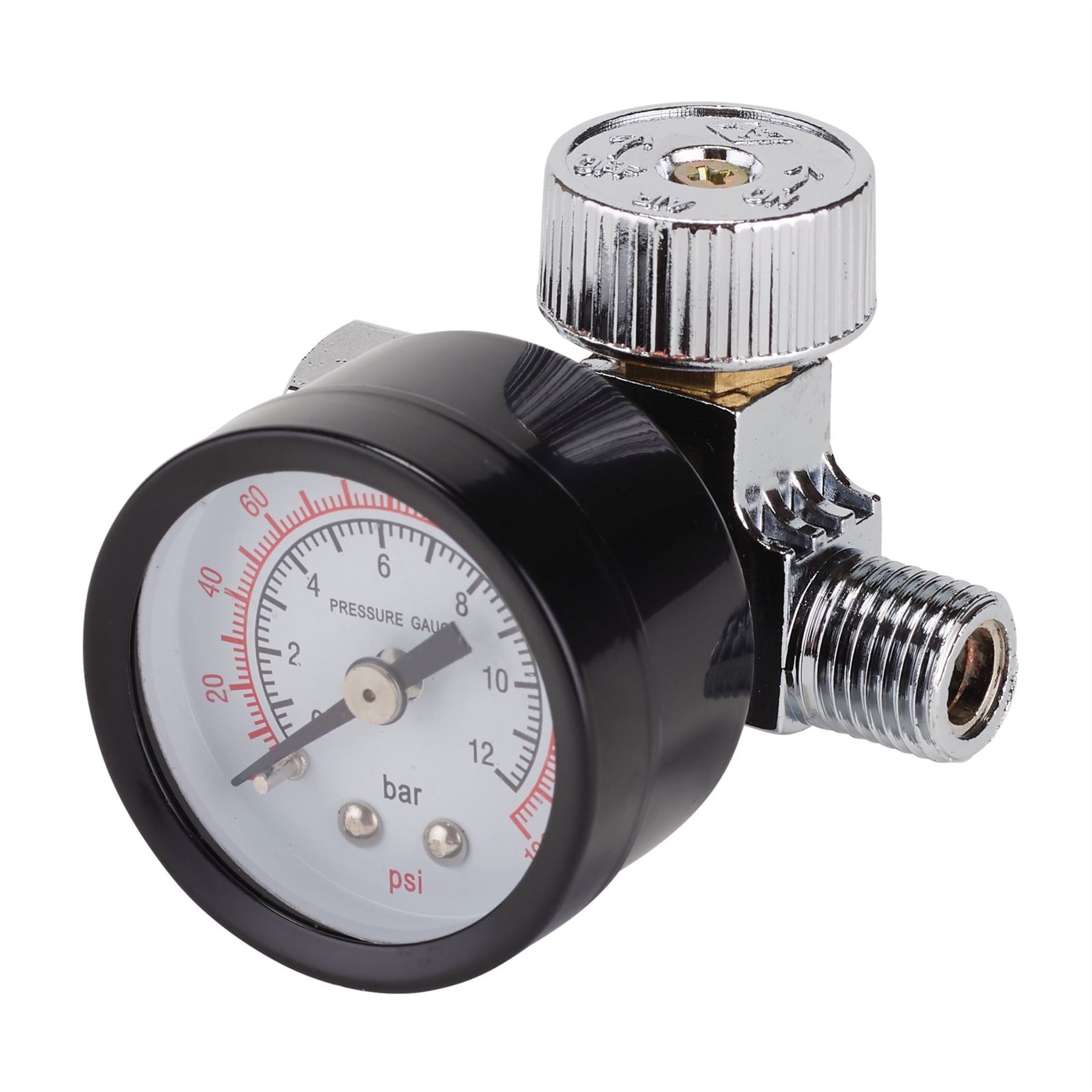 Draper 28379 1/4" BSP On-Gun Air Regulator and Gauge 180psi Draper