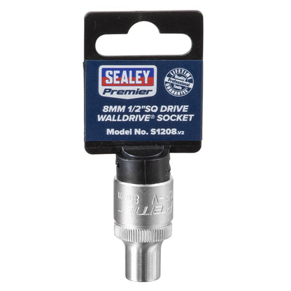 Sealey S1208 WallDrive® Socket 8mm 1/2"Sq Drive Sealey
