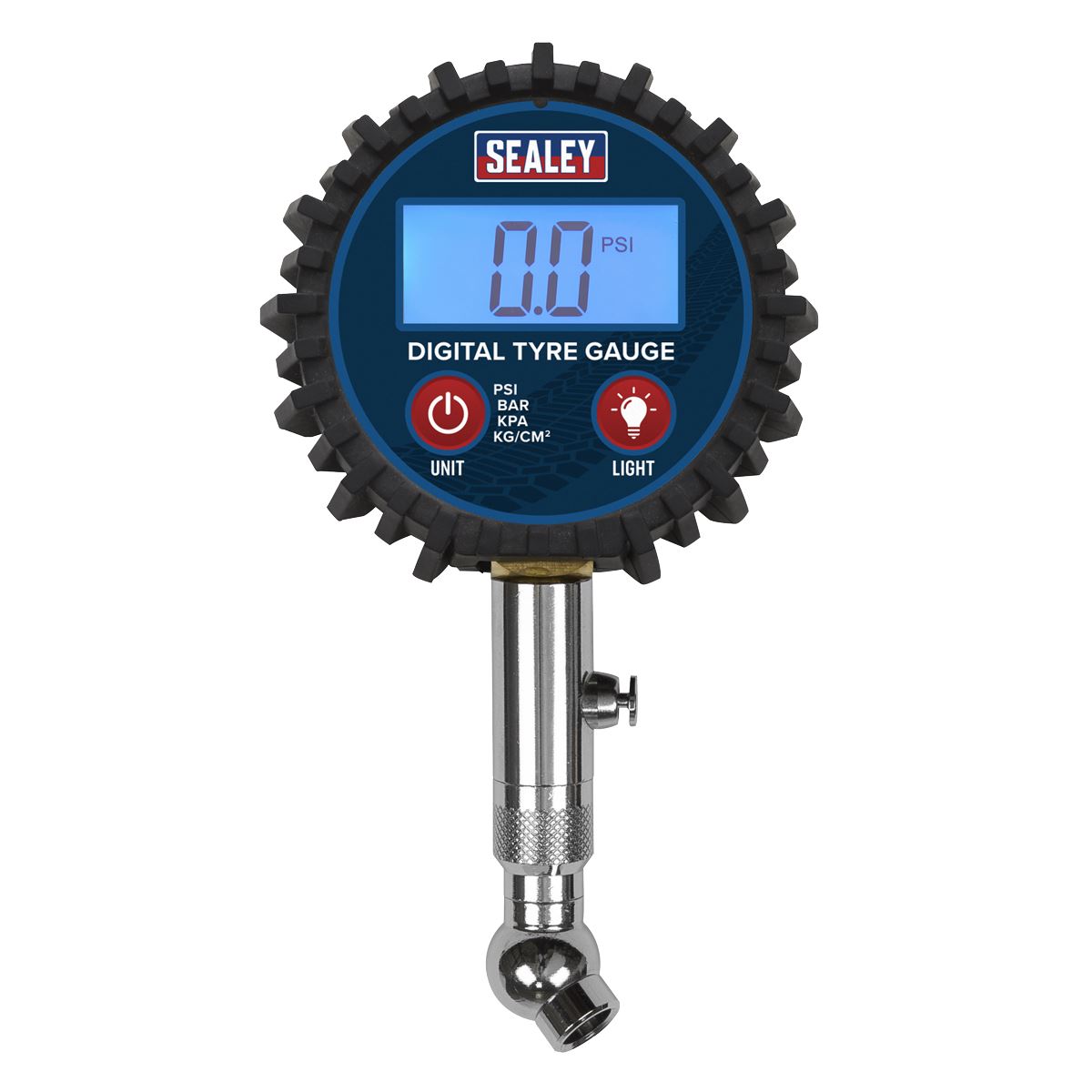 Sealey TST001 Digital Tyre Pressure Gauge with Swivel Head & Quick Release Sealey