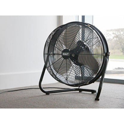 Sealey HVF18IS Industrial High Velocity Floor Fan with Internal Oscillation 18" Sealey
