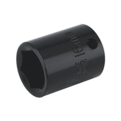 Sealey IS3816 Impact Socket 16mm 3/8"Sq Drive Sealey
