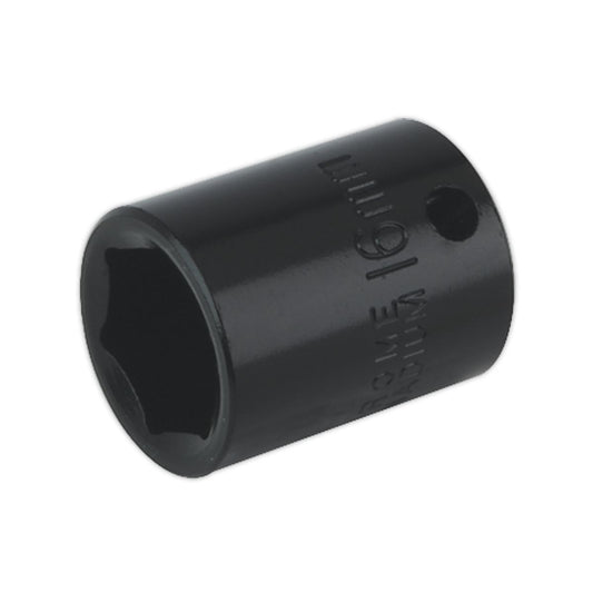 Sealey IS3816 Impact Socket 16mm 3/8"Sq Drive Sealey