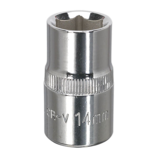 Sealey SP1214 WallDrive® Socket 14mm 1/2"Sq Drive Fully Polished Sealey