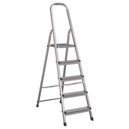 Sealey ASL5 Aluminium Step Ladder 5-Tread EN 131 Sealey