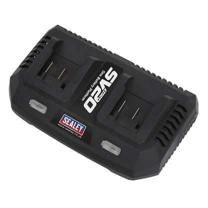 Sealey CP20VMC2 Dual Battery Charger 20V SV20 Series Lithium-ion Sealey