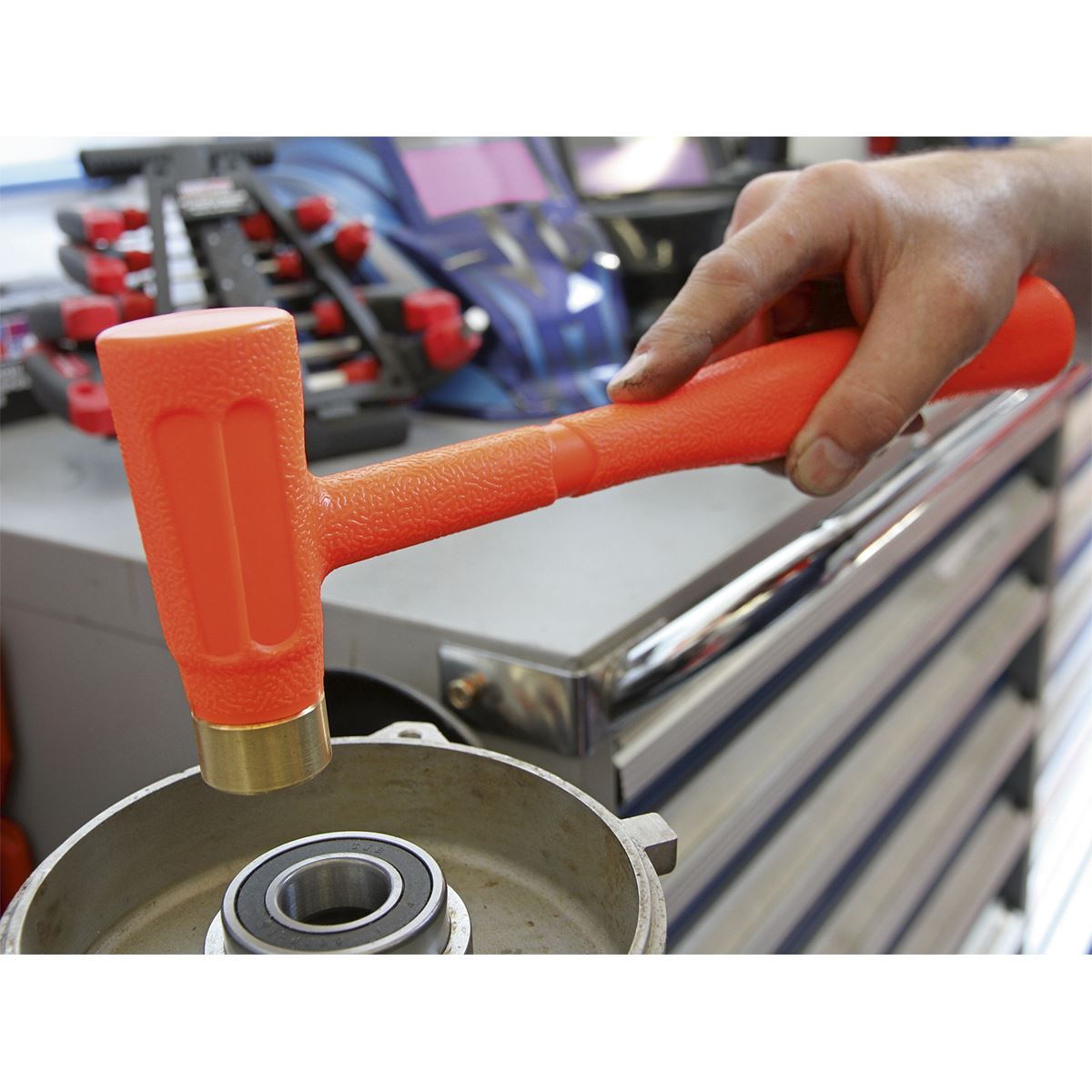 Sealey BFH24 Brass Faced Dead Blow Hammer 1.5lb Sealey