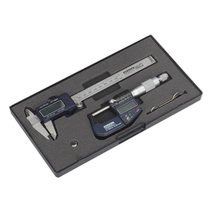 Sealey AK9637D Digital Measuring Set 2pc Sealey