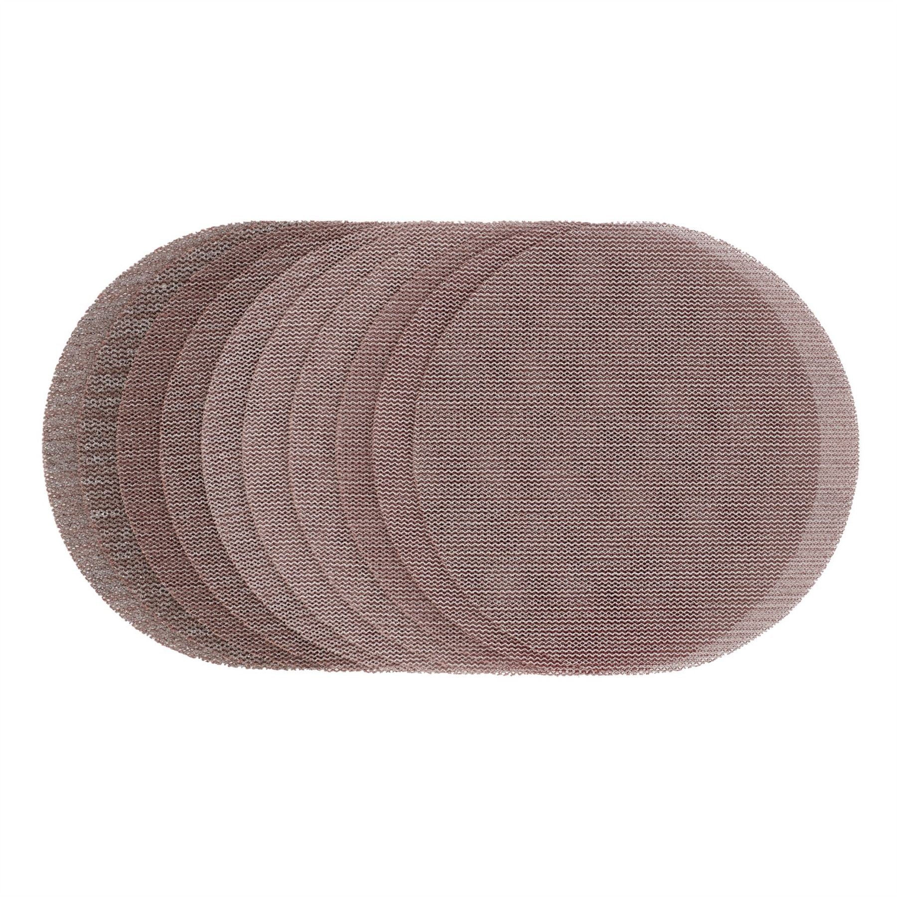Draper 62989 Expert Quality Mesh Sanding Discs 150mm Assorted Grit - 80G 120G 180G 240G Pack of 10 Draper