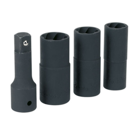 Sealey SX271 Impact Wheel Nut/Removal Flip Sockets 1/2"Sq Drive Sealey