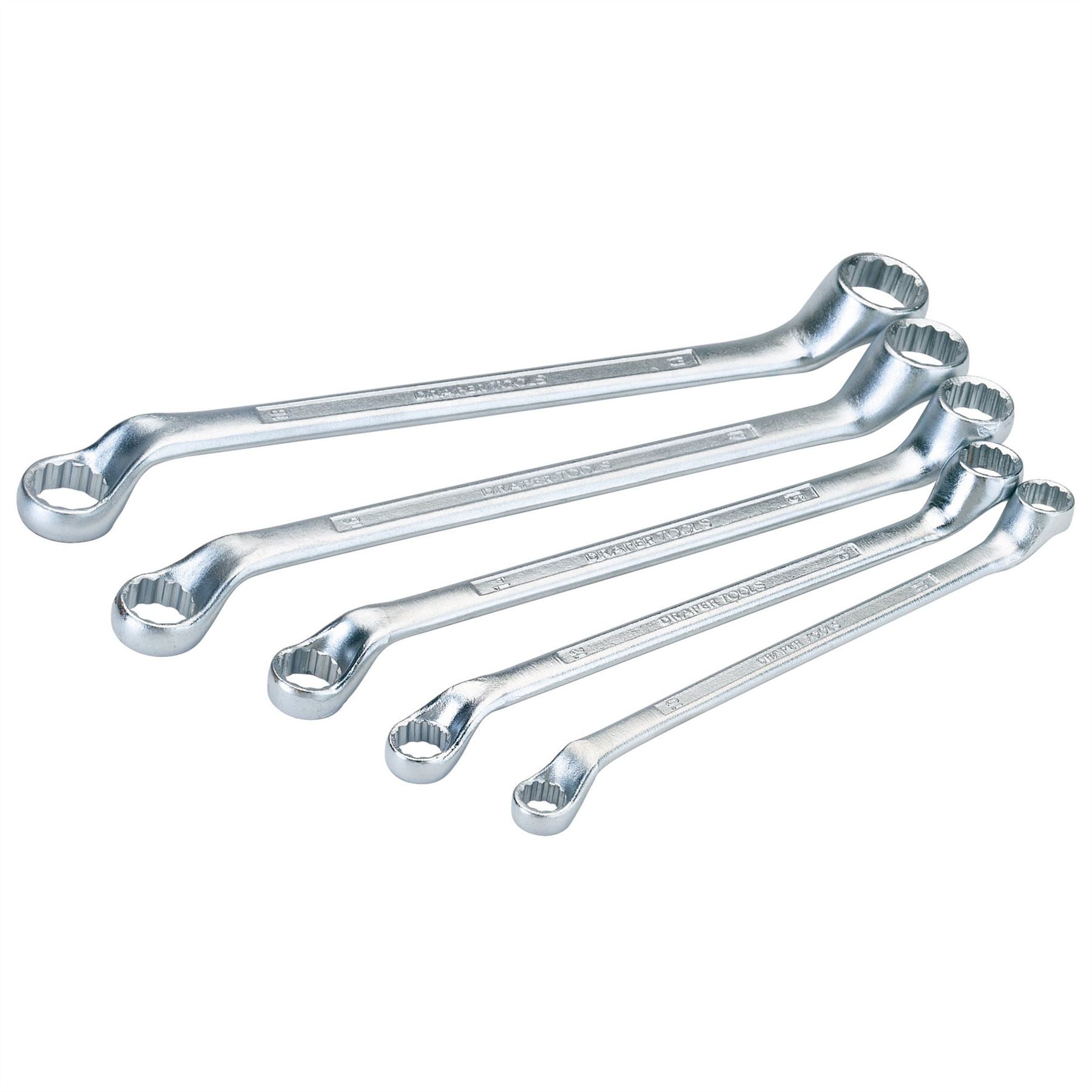 Draper 35089 Cranked Metric Ring Spanner Set 5 Piece Draper