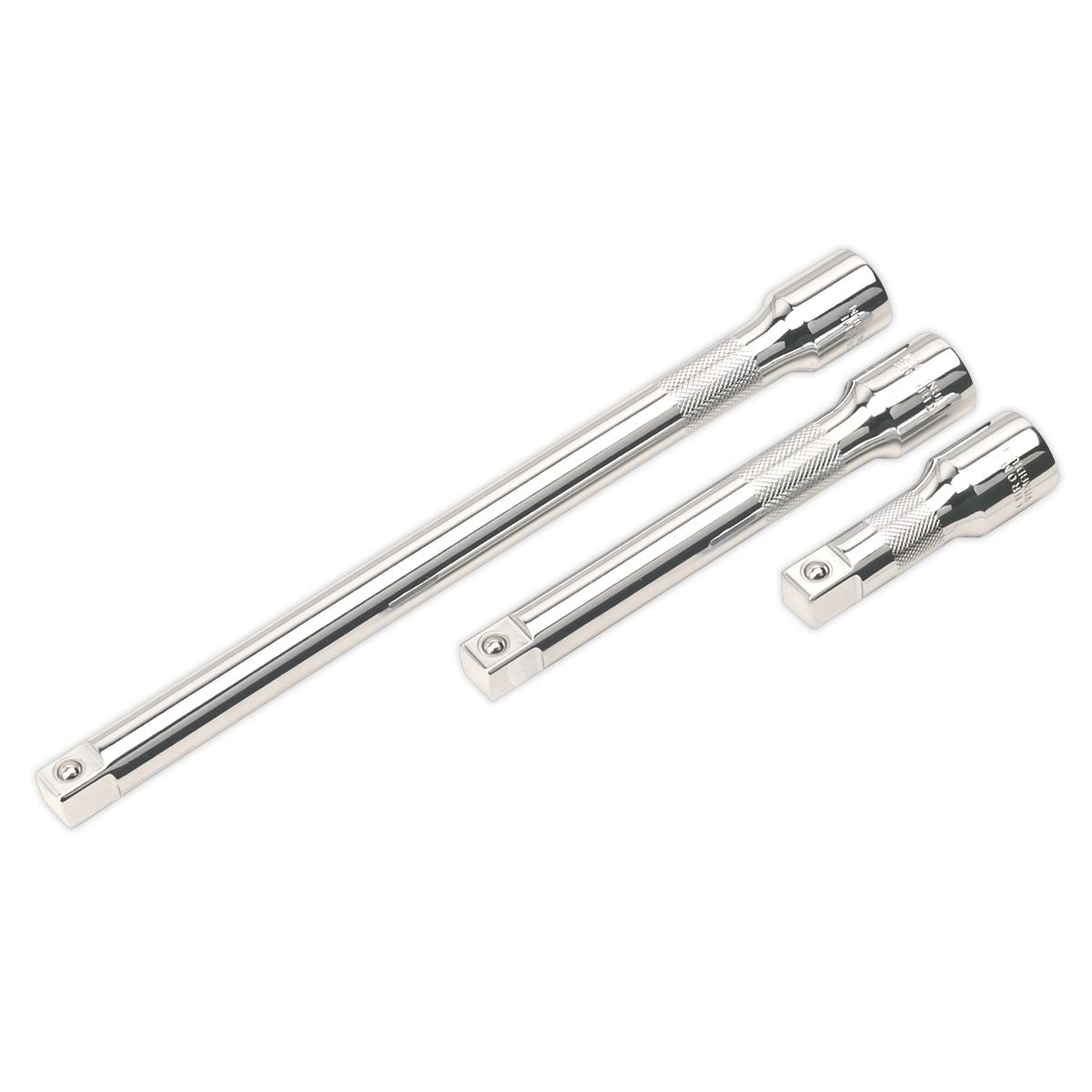 Sealey AK6350 Extension Bar Set 3pc 1/2"Sq Drive Sealey