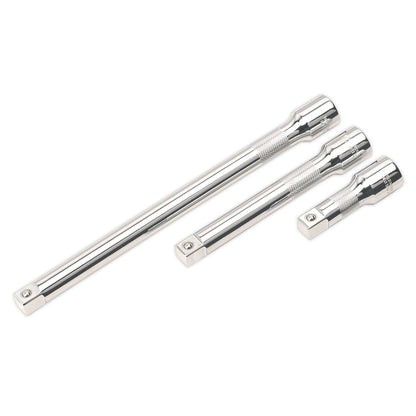 Sealey AK6350 Extension Bar Set 3pc 1/2"Sq Drive Sealey