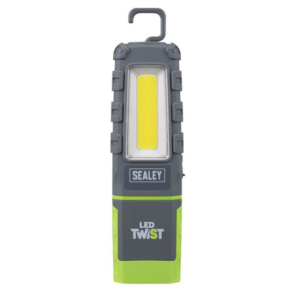 Sealey LED601G LED Twist Rechargeable Inspection Light 5W COB & 1W SMD Sealey