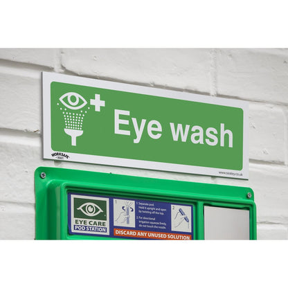 Sealey SS58P1 Safe Conditions Safety Sign - Eye Wash - Rigid Plastic Sealey