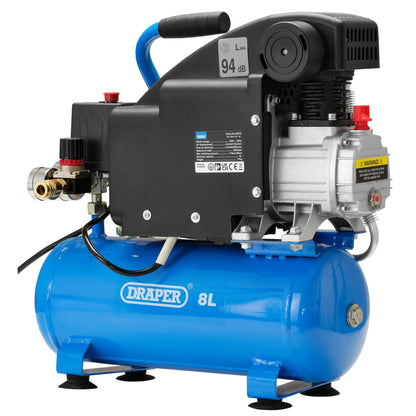 Draper 24975 8L Direct Drive Air Compressor 0.75kW/1.1hp Draper