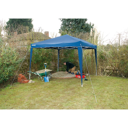 Draper 76940 Concertina Gazebo 3 x 3m Blue Draper