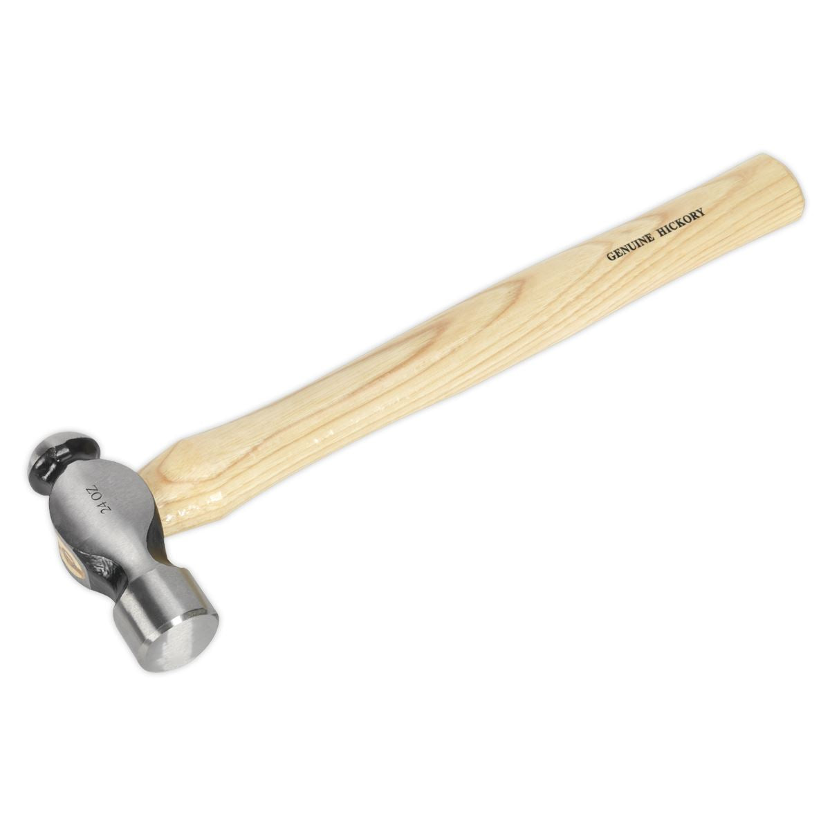Sealey BPH24 Ball Pein Hammer 1.5lb Hickory Shaft Sealey