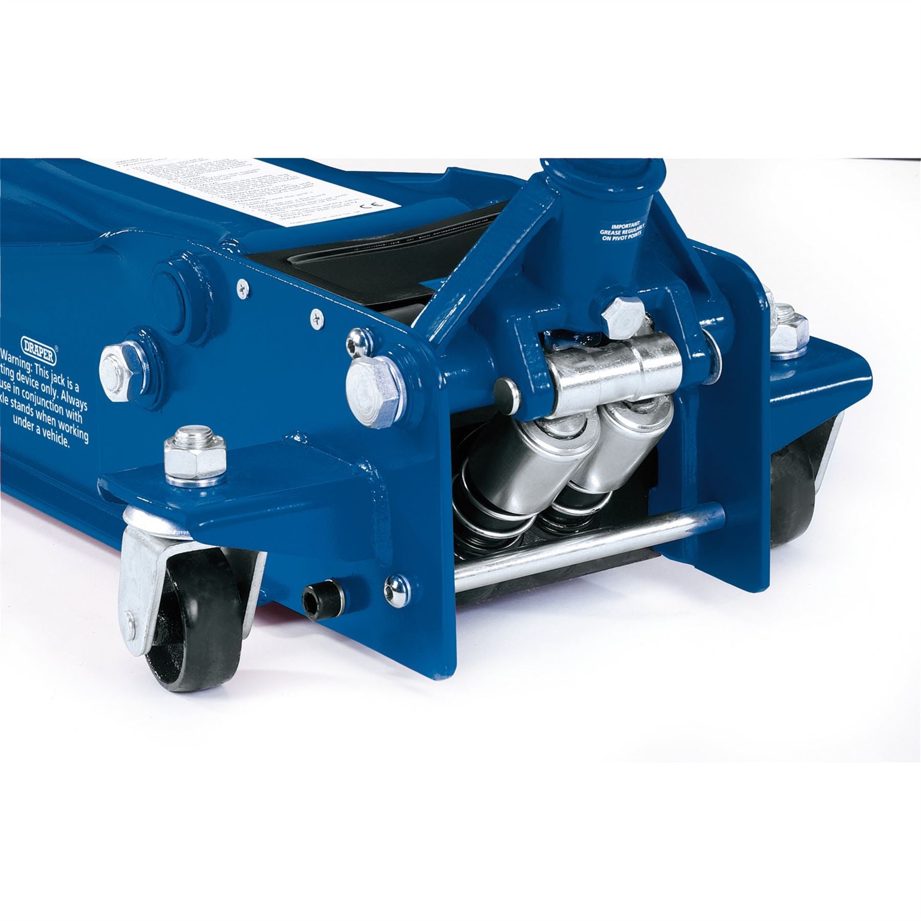 Draper 16407 Heavy Duty Trolley Jack with Twin Pistons 3 Tonne Draper