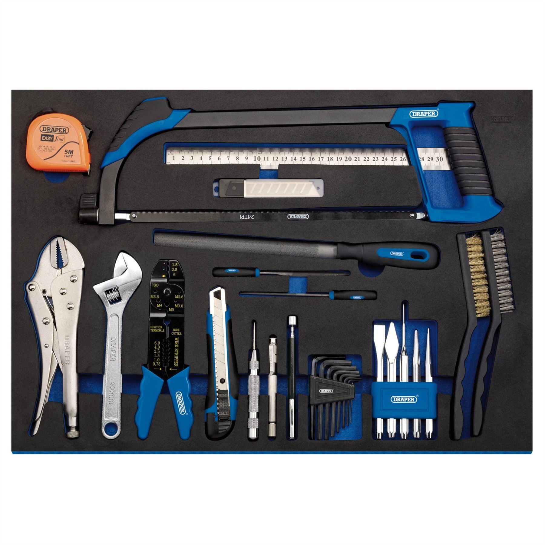 Draper 63547 Tool Kit in Full Plus Drawer EVA Insert Tray 38 Piece Draper