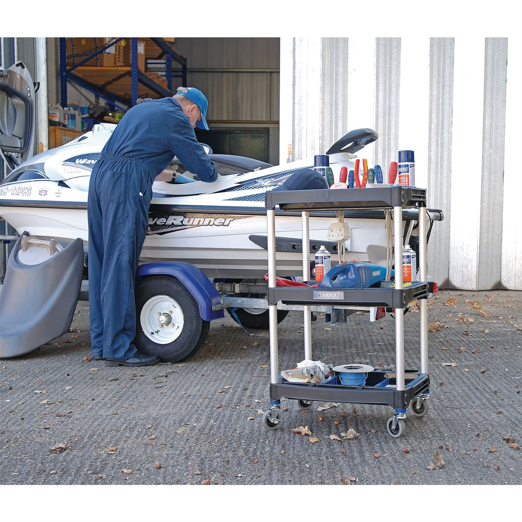 Draper 04612 3 Tier Workshop Trolley Draper